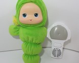 Hasbro Playskool Gloworm green plush light-up musical lullaby baby doll ... - $14.84