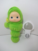Hasbro Playskool Gloworm green plush light-up musical lullaby baby doll ... - $14.84