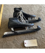 Vintage Antique Primitive Pair of Leather Ice Skates Canada mens 9.5 - $2,086.92 MXN