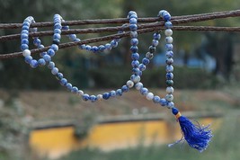 Energized Blue Sodalite 8mm Beads Prayer Mala 108+1(Guru Beads) - £61.54 GBP