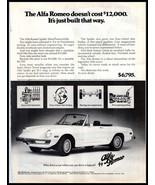 1974 Magazine Car Print Ad - Alfa Romeo Spider Veloce Convertible A7 - $13.30 CAD