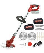Weed Wacker Cordless Brush Cutter Battery Powered with 3Types, Lightweight - £124.99 GBP