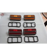 Chevy GMC Pickup Truck Front Rear Side Marker Lamp Set Amber Red Chrome ... - £53.18 GBP