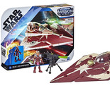 Star Wars Mission Fleet Ahsoka Tano 2.5&quot; Figure &amp; Delta-7 Jedi Starfight... - £10.85 GBP
