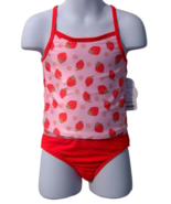 Wonder Nation Girls Strawberry Tankini 2 PC Swimsuit Size 3T Pink - £6.12 GBP