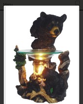 BLACK BEARS POLY RESIN OIL BURNER Fragrance Lamp Tart Oil Warmer  with D... - $637.88 MXN