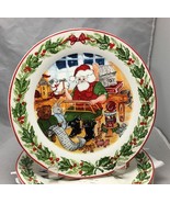  Santa work shop 8&quot; plate by Kate Williams for Global Design   - £5.05 GBP