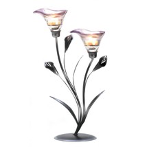 Elegant Calla Lily Candelabra Candle Holder - £21.92 GBP
