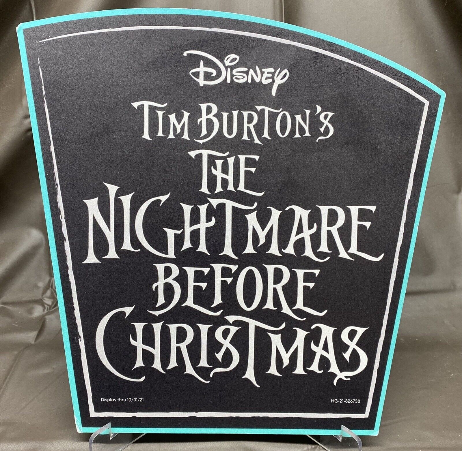 Primary image for Disney A Nightmare Before Christmas Disney Store Display Sign