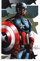 Mike McKone SIGNED Marvel Comic Super Hero Avengers Art Print ~ Captain America - £23.34 GBP