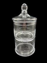 Vintage Stackable Apothecary Snack Glass Covered Candy Dish - $29.65