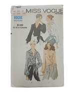 VTG MISS VOGUE Sewing Pattern Misses&#39; Blouse Size 12, Bust 34, Hip 36  #... - $24.01 CAD