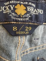 Lucky Brand Jeans 8/29 Lola Skinny Blue Stretch Denim Pants Straight Leg Jegging - £9.11 GBP