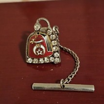 Vintage Masonic Shriner Tie Tack With Rhinestones - $12.99