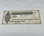 1909 Farmer&#39;s &amp; Merchant&#39;s Bank Check #20342 Continental National Bank  ... - $11.88