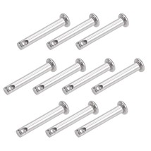 uxcell Single Hole Clevis Pins - 4mm X 25mm Flat Head 304 Stainless Steel Link H - £11.98 GBP