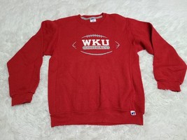 Russell WKU YOUTH L Red Crewneck Sweatshirt Western Kentucky Football Hilltopper - £7.16 GBP