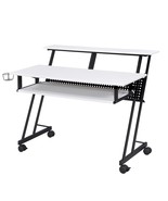 White &amp; Black Studio Desk | Metal Base - $418.30 CAD