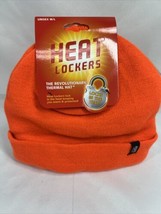 Heat Lockers Thermal Hat Orange Unisex M/L Warm Winter Toboggan Beanie Hunting - £7.56 GBP