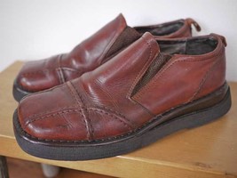 FRYE Avenger Chunky Slip On Euro Loafer Leather Mens SHOES 9M 42.5 - £46.85 GBP