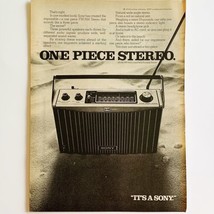 Vintage 1970&#39;s Sony MR-9400 One Piece Portable Stereo Radio Magazine Print Ad - £5.17 GBP