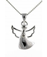 Lovely Friend Angel Holding a Crystal Heart Pendant Necklace with Crysta... - £12.04 GBP