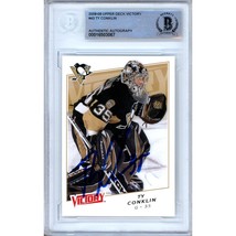 Ty Conklin Pittsburgh Penguins Auto &#39;08-09 Upper Victory BAS Auth Autograph Slab - $59.99