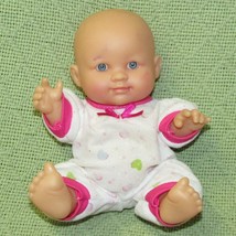 Uneeda Baby Doll Jointed Legs Arms Plastic With Molded Hair Blue Eyes Pink P Js - $10.80