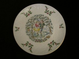 WINTER FUN collector plate ROYAL DOULTON Victorian Christmas ICE SKATING - £11.84 GBP