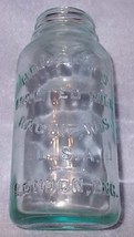 Antique Horlick&#39;s Malted Milk Embossed Jar Racine Wisconsin London England - £7.95 GBP