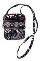 Vera Bradley Mini Hipster Crossbody Bag Canterberry Magenta Pattern - $37.95