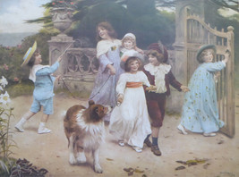 The Home Team (Children walking a dog) - Arther Elsley - (Genuine and Vintage) - - £33.56 GBP