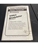 Texas Instruments Home Computer Accessory Video Modulator UM1381 Manual ... - £3.47 GBP