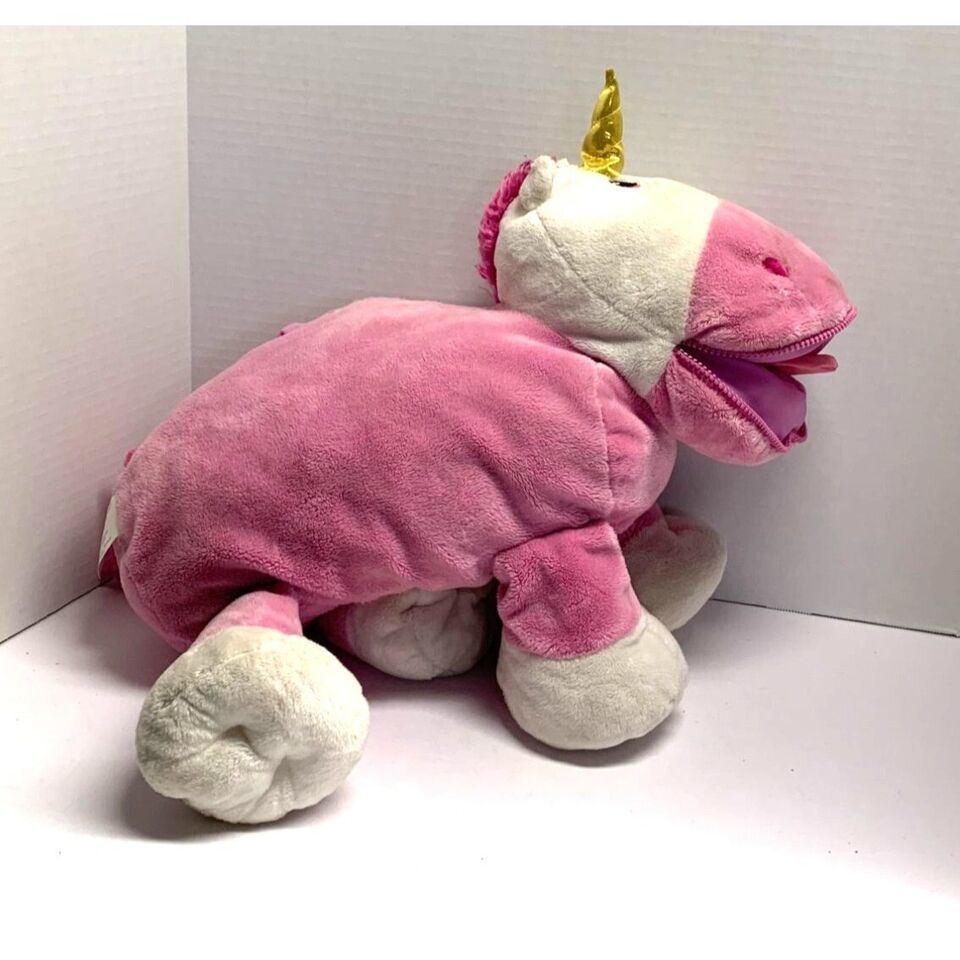 Stuffies Unicorn Plush Stuffed Doll Toy Pink Large Jumbo Huge 2011 20 in L Pink - $18.81