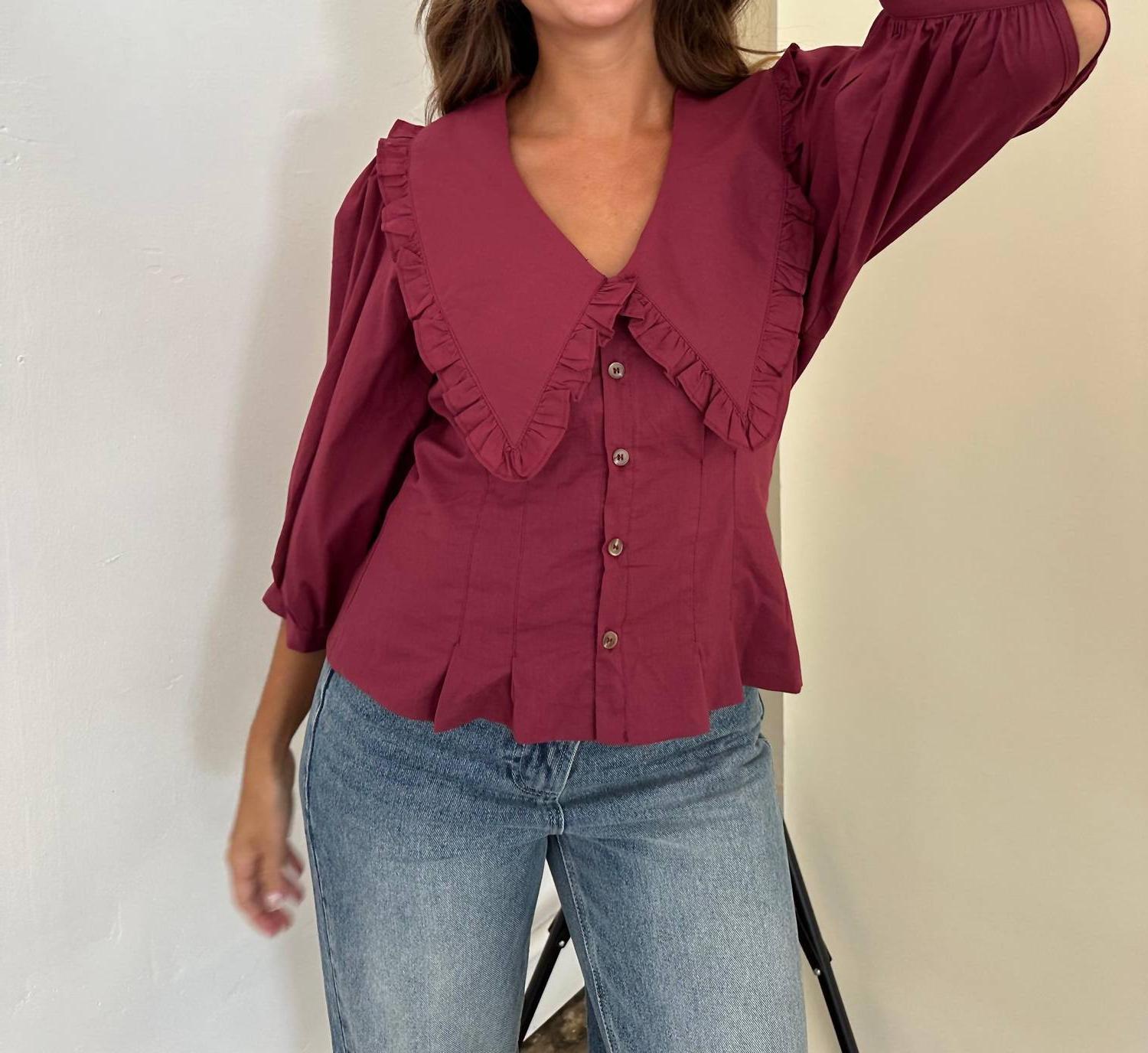 Sofie The Label Maggie Button Peasant Top Size L - $41.58