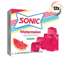 12x Packs Sonic Watermelon Flavor Gelatin | 6 Servings Per Pack | 3.94oz - $41.95