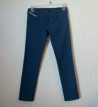 DIESEL MATIC Women size 26 Blue Denim Jeans Low Waist Straight Leg 30x30 Stretch - £15.81 GBP