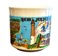 New Jersey Souvenir Coffee Mug Reutter Porzellan Skiers Atlantic City Vintage - £6.22 GBP