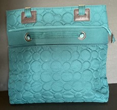 Thirty One 31 Vary You Dark Teal/Green Quilted Convertible Bag Purse Tote - £28.67 GBP
