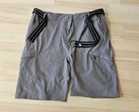 Loves Werouvn Cargo Shorts w/Black/Gray Cloth Belt, Men&#39;s 36, Gray Spandex - $9.50