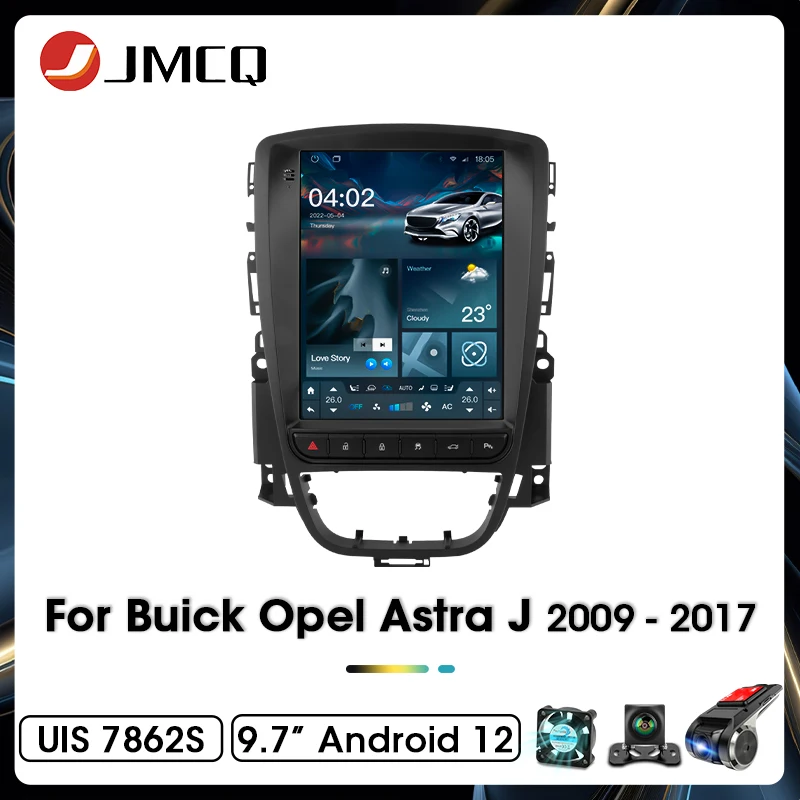 JMCQ 2Din For Opel Astra J Vauxhall Buick Verano 2009 - 2015 Android 12 Car - £136.74 GBP+