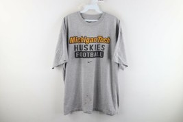 Vintage Nike Mens XL Michigan Tech University Football Center Swoosh T-Shirt - £30.21 GBP