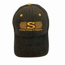 Solley Crane and Rigging Brown Gold Embroidered Baseball Cap Adjustable - £14.78 GBP