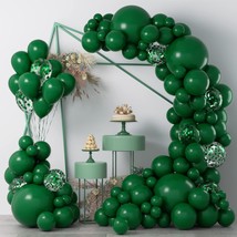 Dark Green Balloons Garland Kit, 130Pcs Different Sizes 18 12 10 5 Inch Dark Gre - £15.97 GBP