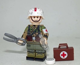 Building Block German Medic Deluxe WW2 Army Minifigure US Toy Minifigure Custom - £6.19 GBP