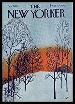COVER ONLY The New Yorker February 7 1970 The Sunset by David Preston No Label - £22.28 GBP