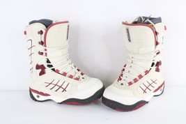 Vintage Vans Snowboarding Womens Size 10 Winter Snowboard Boots White Red - £77.93 GBP