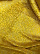 Indian Banarasi Brocade Fabric Yellow &amp; Gold Fabric Wedding Dress Fabric... - £5.95 GBP+