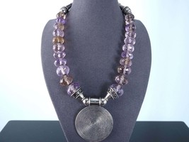 Vintage SOL Sterling and Amethyst necklace and earring set - £277.83 GBP