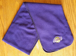LA Lakers Scarf-Fleese-9x59"-Purple-NBA-Basketball-Magic Kobe Shaq Karee... - $9.74